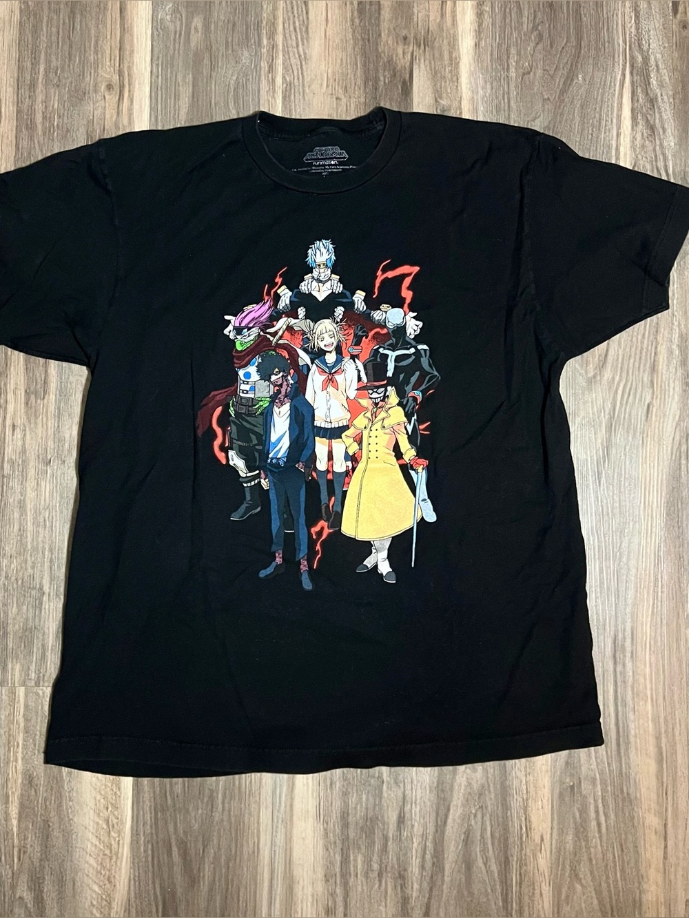 My Hero Academia League of Villains Graphic T-Shirt Black Size L Funimation